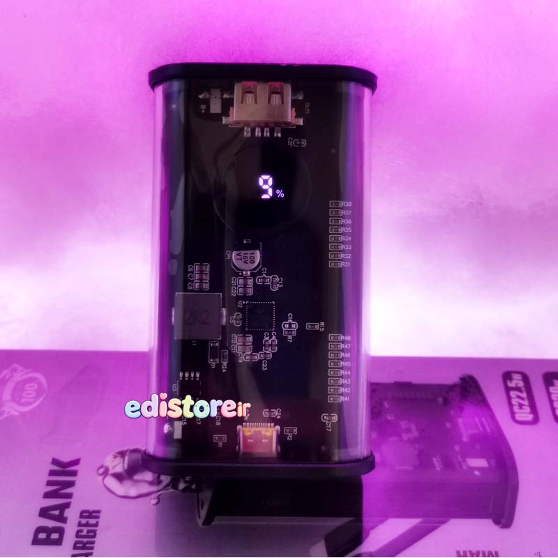 پاوربانک لنیز مدل PX158D ظرفیت 10 هزار میلی آمپر