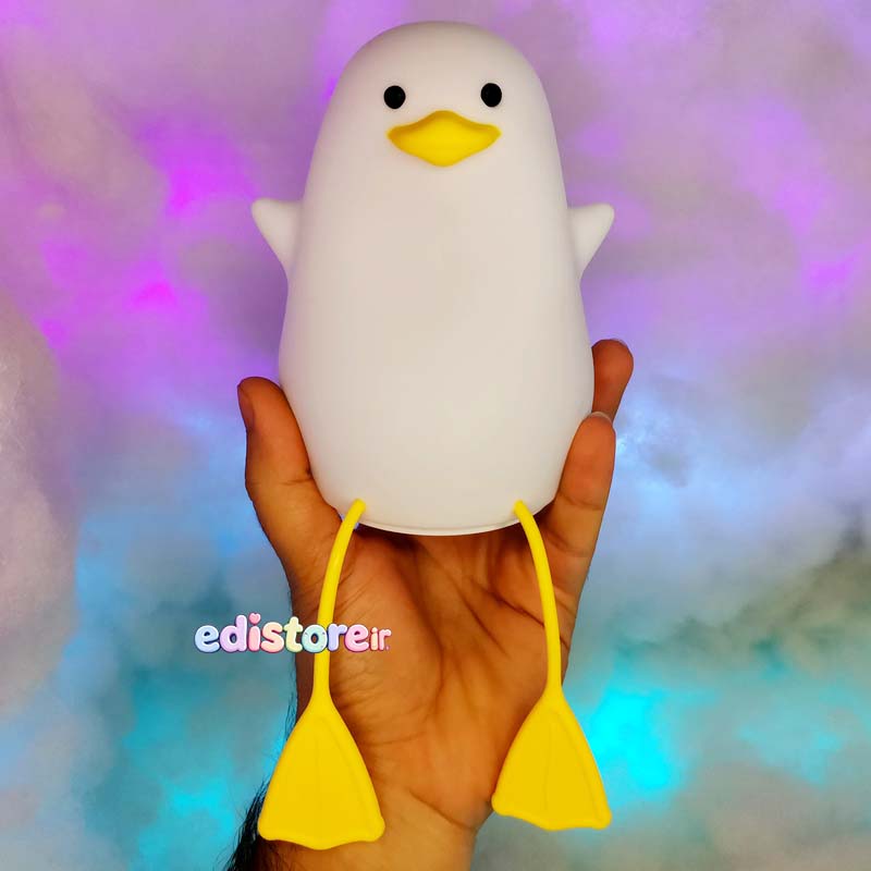 چراغ خواب سیلیکونی طرح اردک کلاهدار